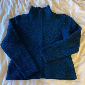 Blue Mock Neck Sweater